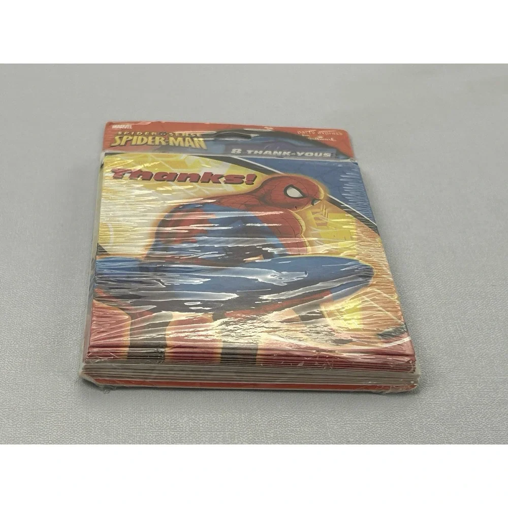 2010 Marvel Spider-Man 8 Thank You Cards Hallmark Party Express Sealed NOS USA